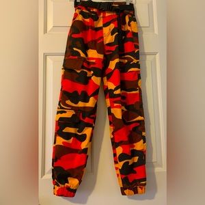 Camouflage cargo pants.